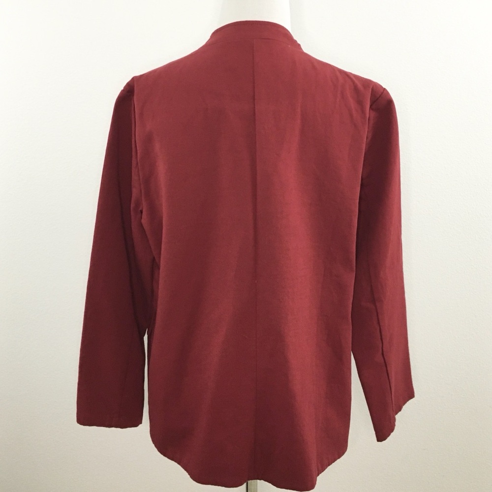 Cezele | Deep Red Open Front Jacket - Picture 11 of 11